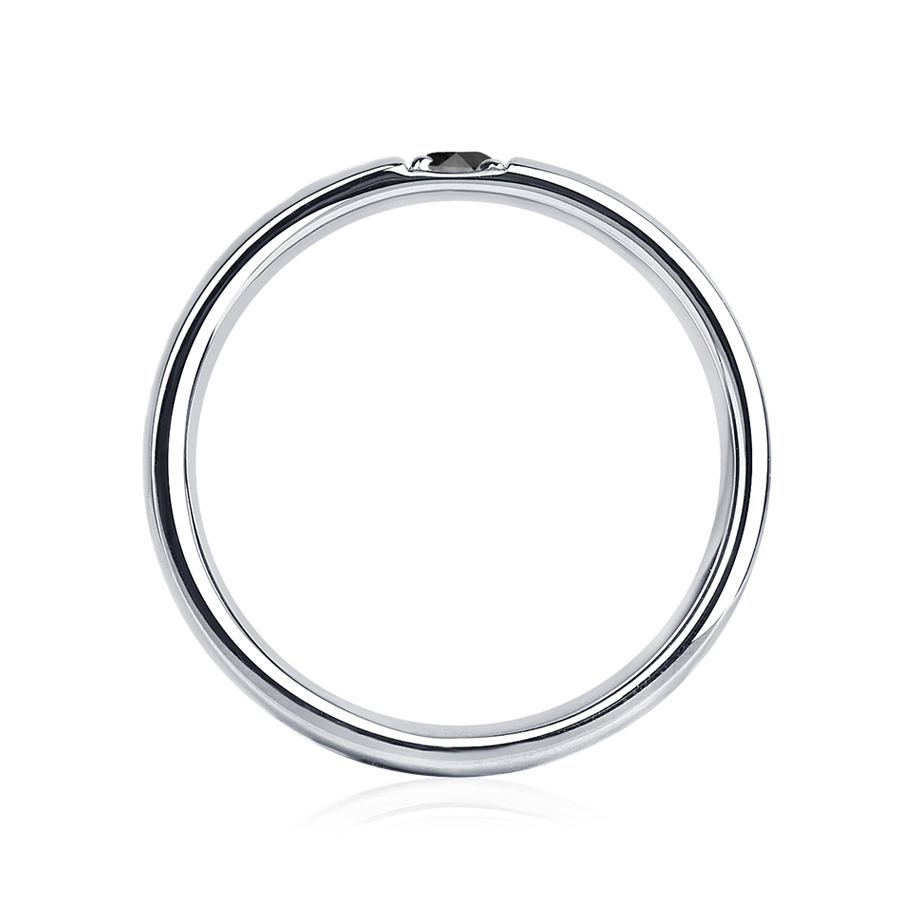 Обручальное кольцо из платины 950 с бриллиантом ПК-117Ч-01 PlatinumLab фото 3