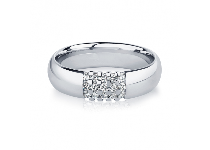 Женское обручальное кольцо из платины с бриллиантами ПК-118-15 Платинум Лаб фото 2