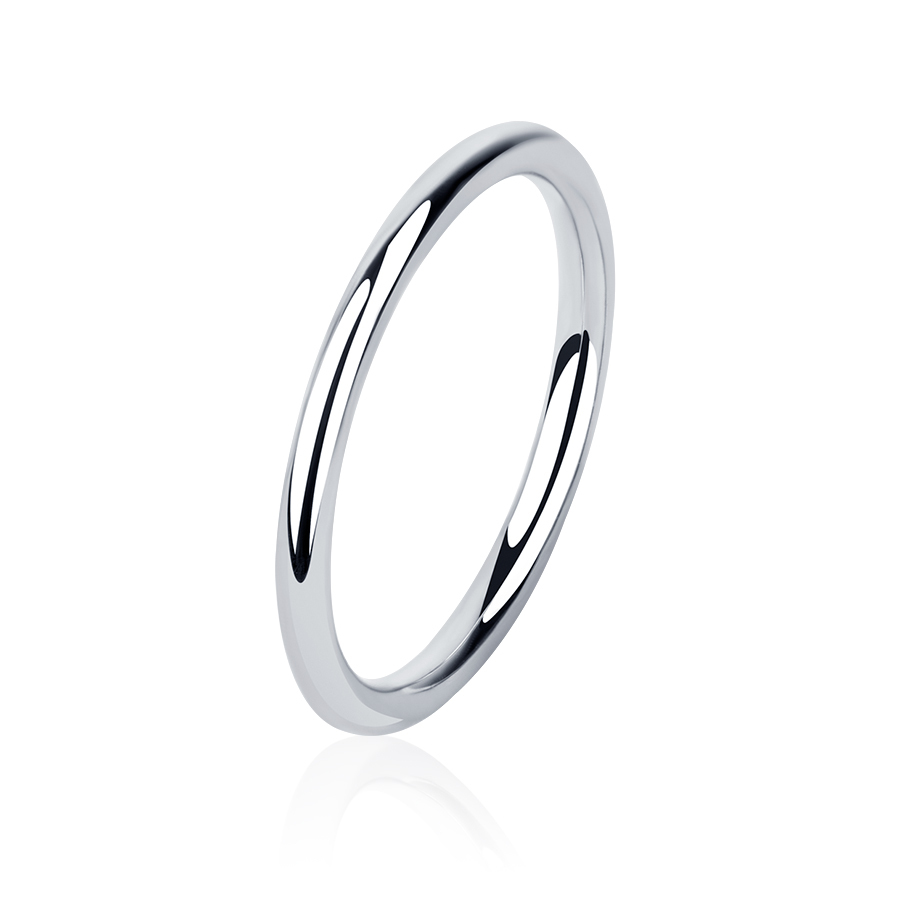 ПК-121-02 Обручальное кольцо из платины круглое - PlatinumLab