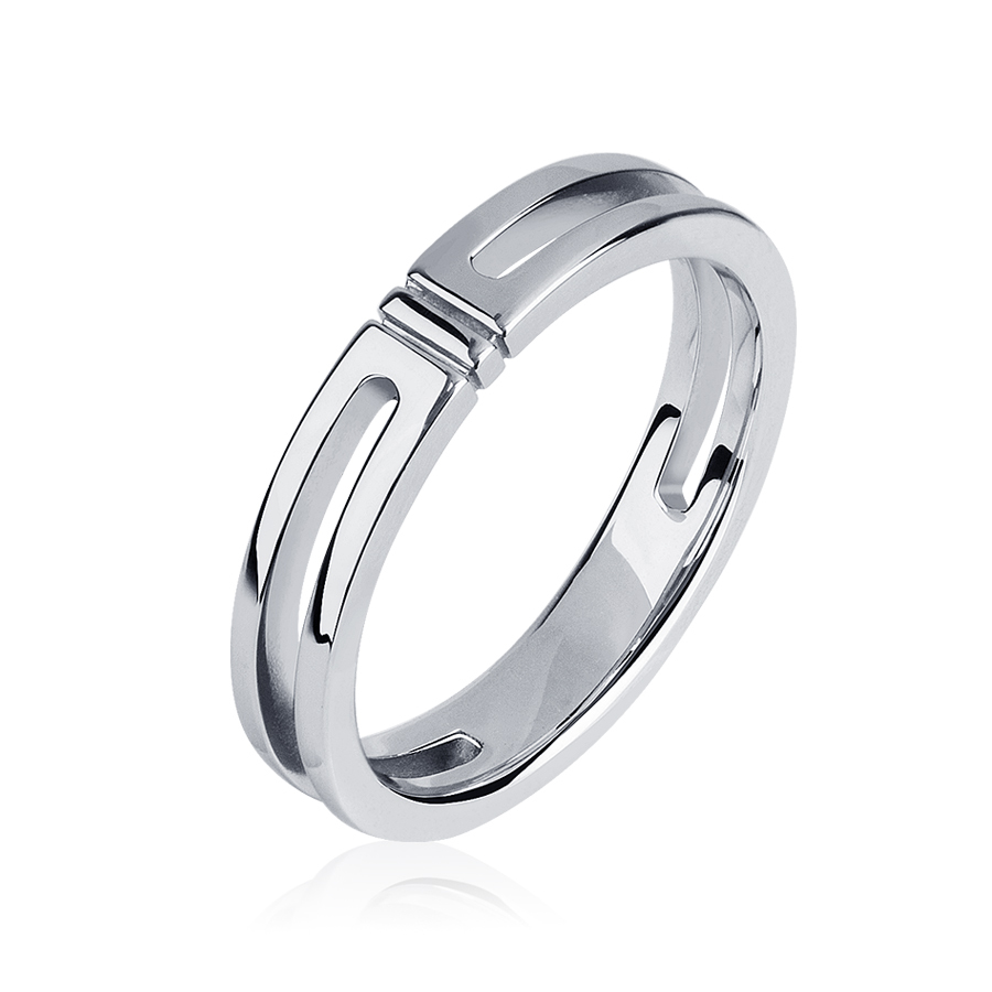Плоское обручальное кольцо из платины ПК-124-00 Platinum Lab фото 1