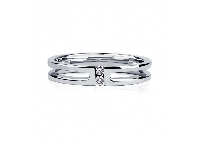 Обручальное кольцо с бриллиантами из платины ПК-124-01 PlatinumLab фото 2