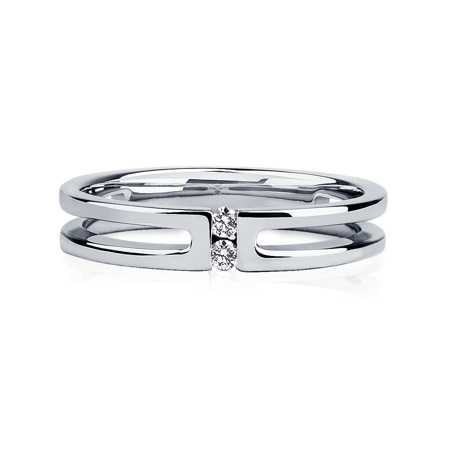 Обручальное кольцо с бриллиантами из платины ПК-124-01 PlatinumLab фото 2