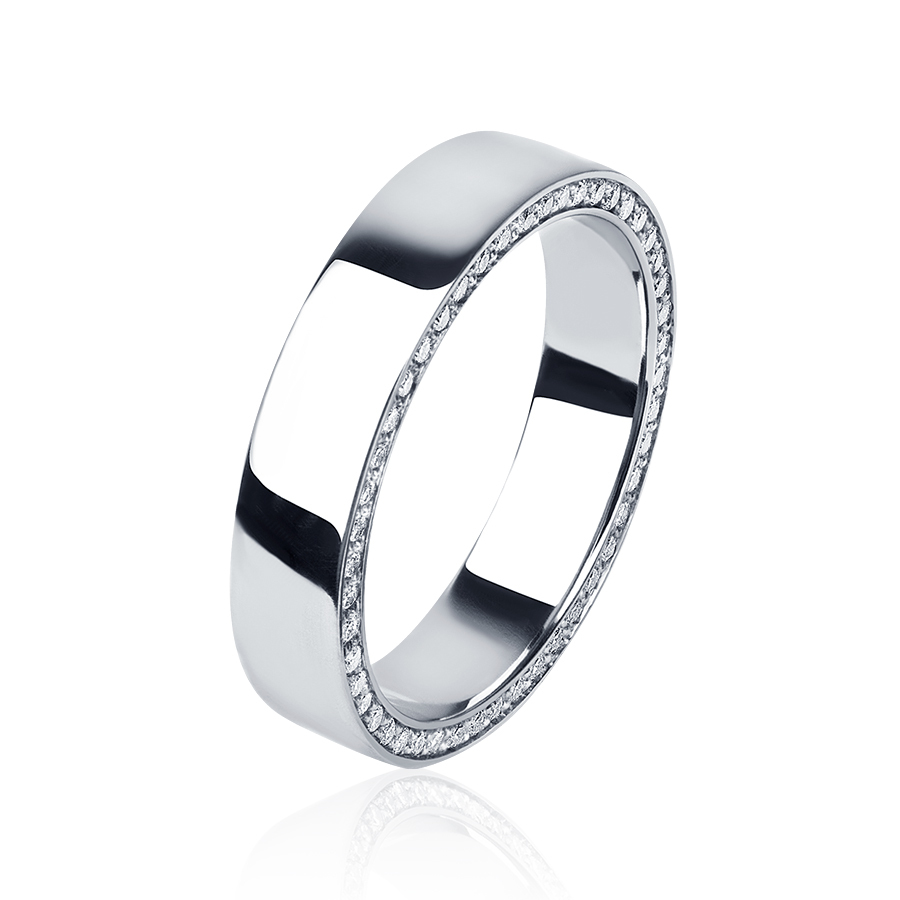 Свадебное кольцо из платины с бриллиантами ПК-129-01 Platinum Lab фото 1
