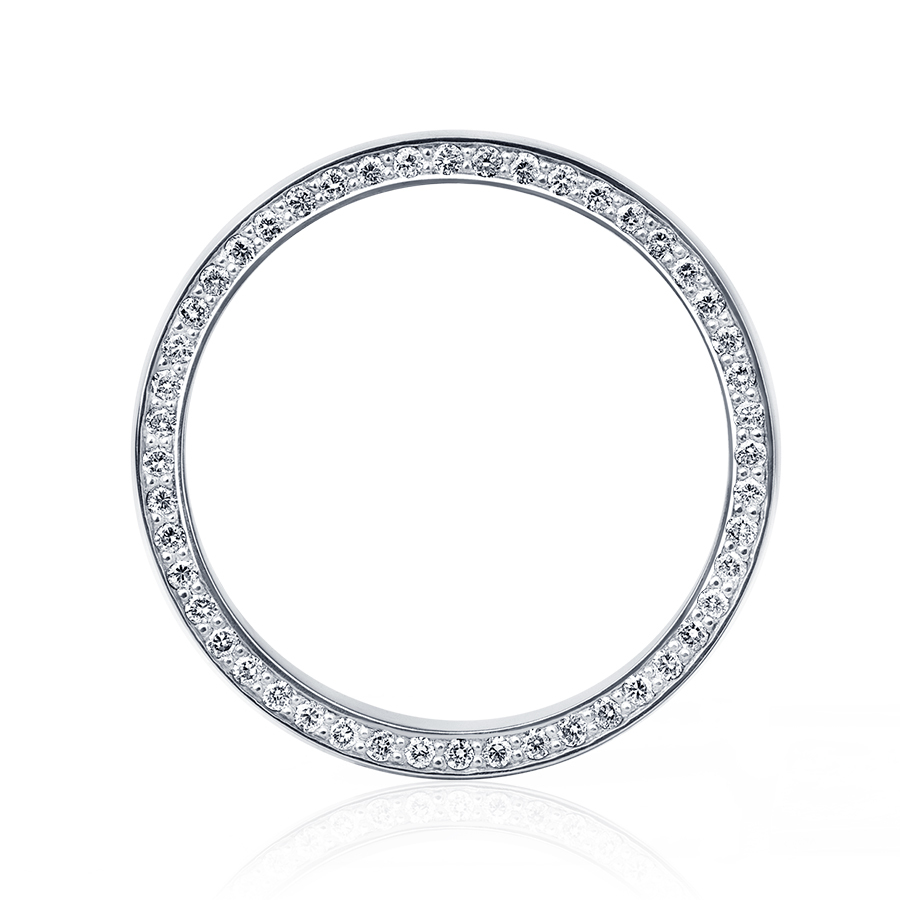 Обручальное кольцо с бриллиантами из платины ПК-129-01 Платиновая Лаборатория фото 3