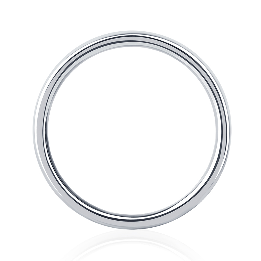 Гладкое обручальное кольцо из платины ПК-132-00 Платинум Лаб фото 3