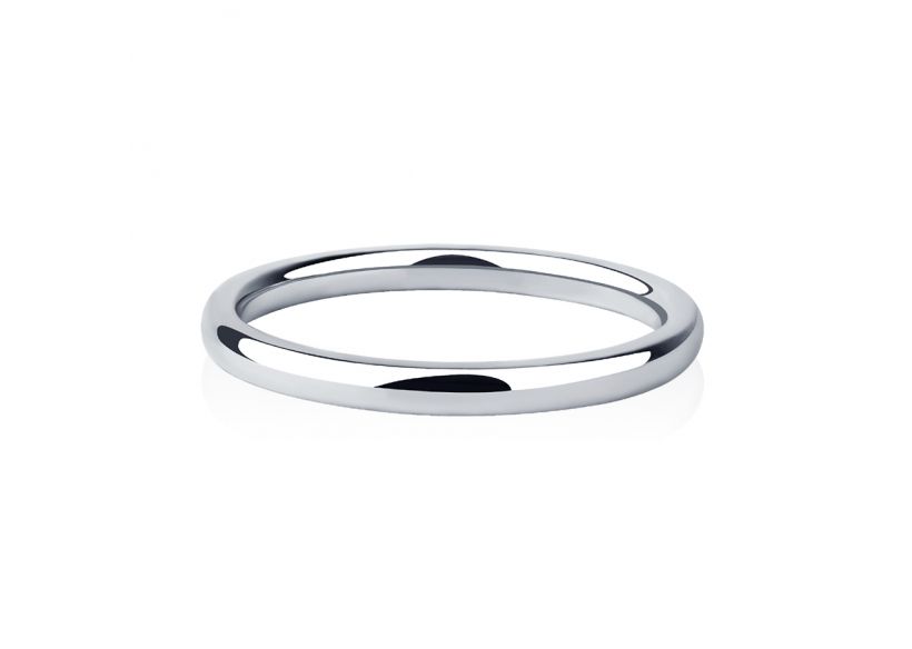 Тонкое обручальное кольцо из платины ПК-132-00 Platinum Lab фото 2