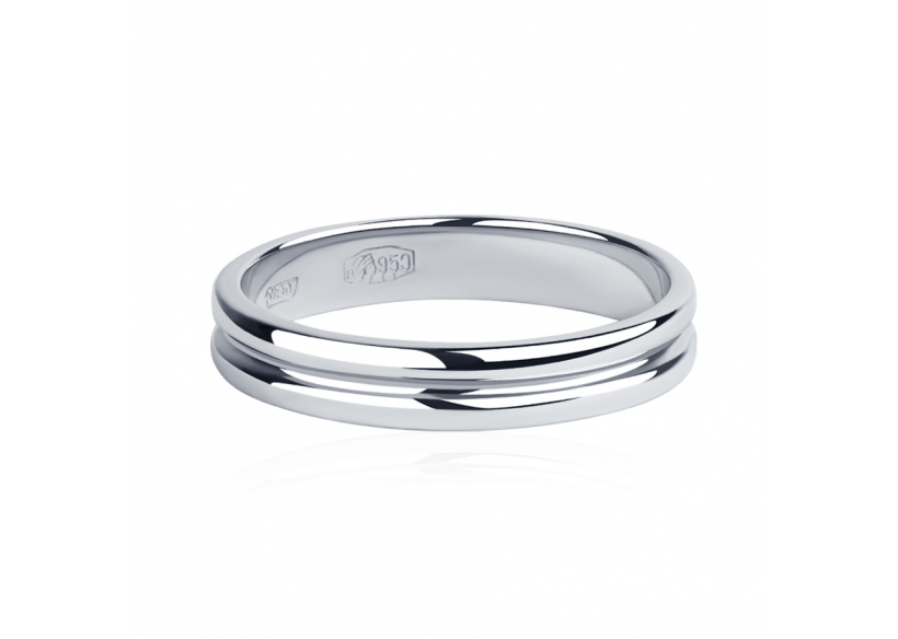 Свадебное кольцо из платины ПК-135-00 Платиновая Лаборатория фото 2