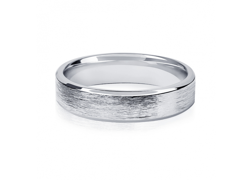 Мужское обручальное кольцо из платины ПК-141-00-М2 Платиновая лаборатория фото 2