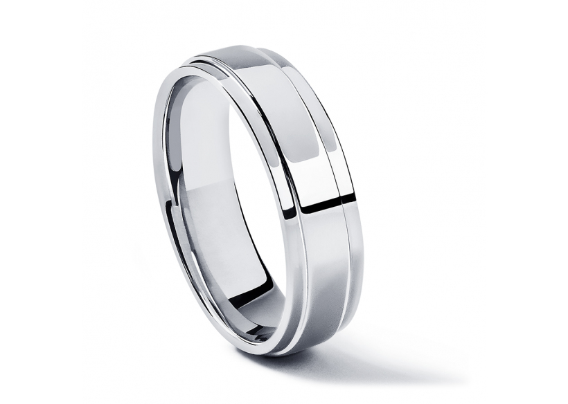 Гладкое обручальное кольцо из платины ПК-145-00 PlatinumLab фото 2