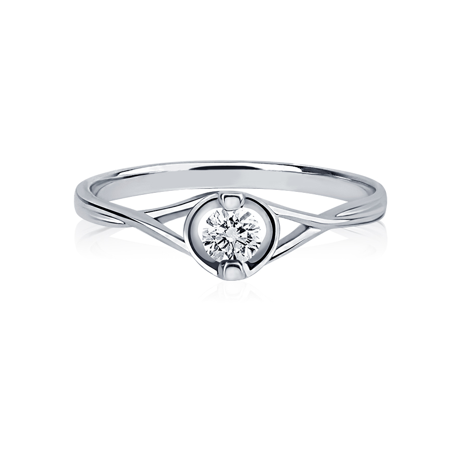 Помолвочное кольцо для девушки из платины с бриллиантом ПК-209-01 Platinum Lab фото 2