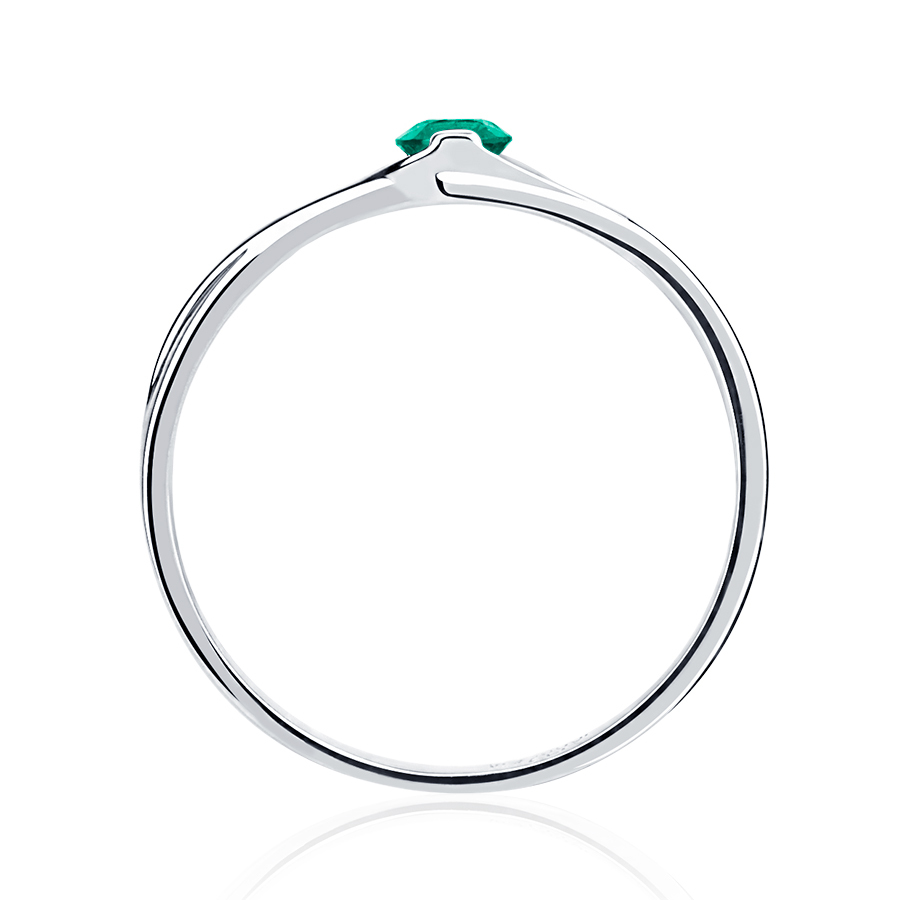 Женское помолвочное кольцо из платины с изумрудом ПК-209И-01 Platinum Lab фото 3
