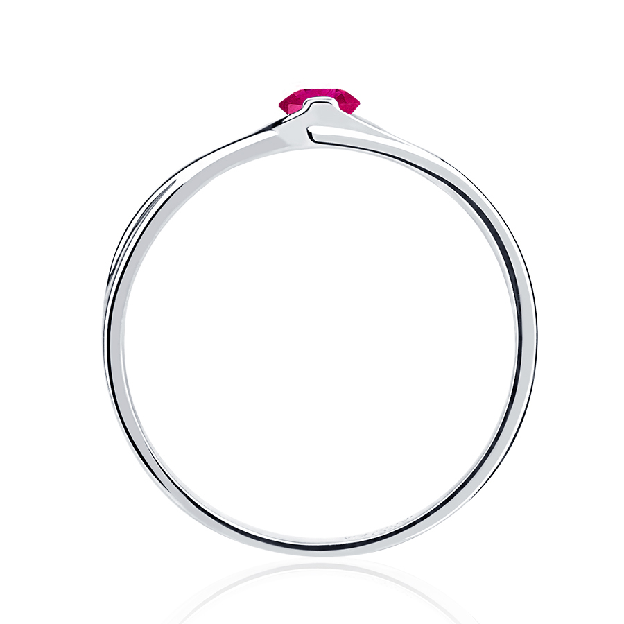 Помолвочное кольцо для женщины из платины с рубином ПК-209Р-01 Платинум Лаб фото 3