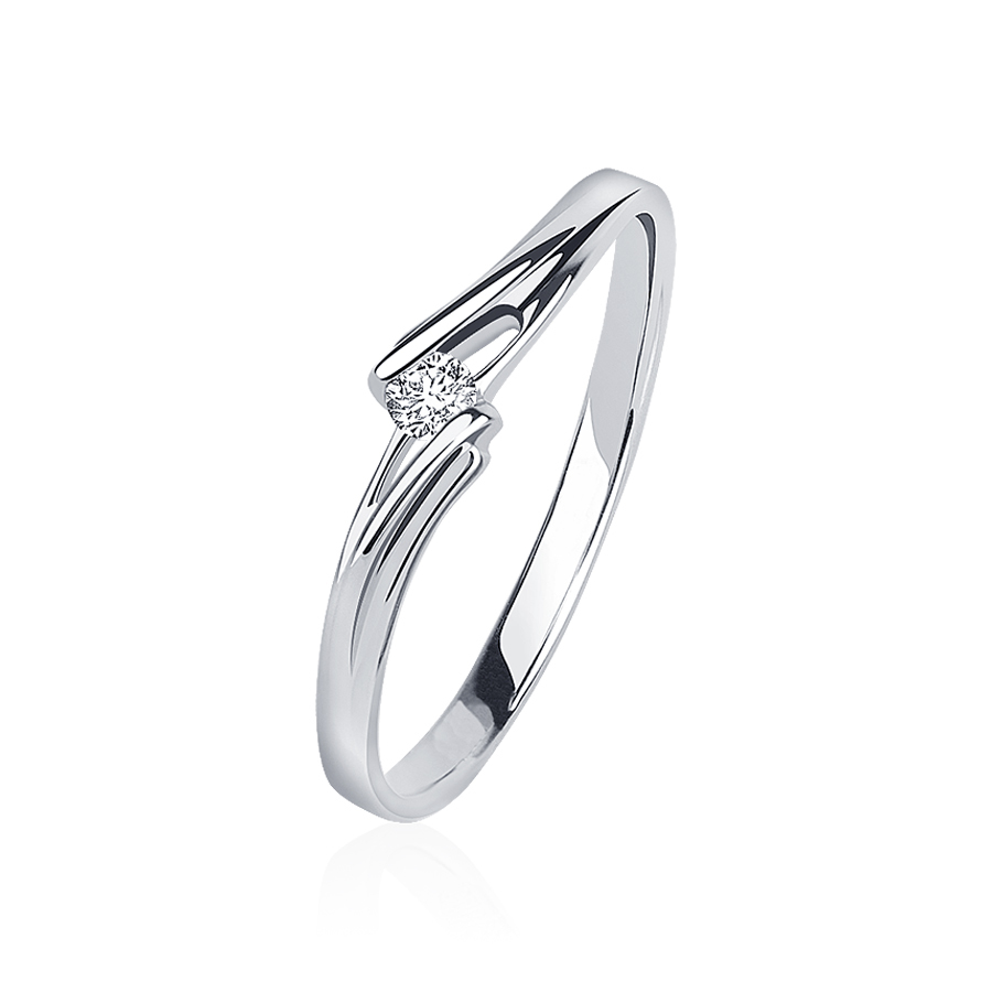 Женское помолвочное кольцо из платины с бриллиантом ПК-225-01 Platinum Lab фото 1