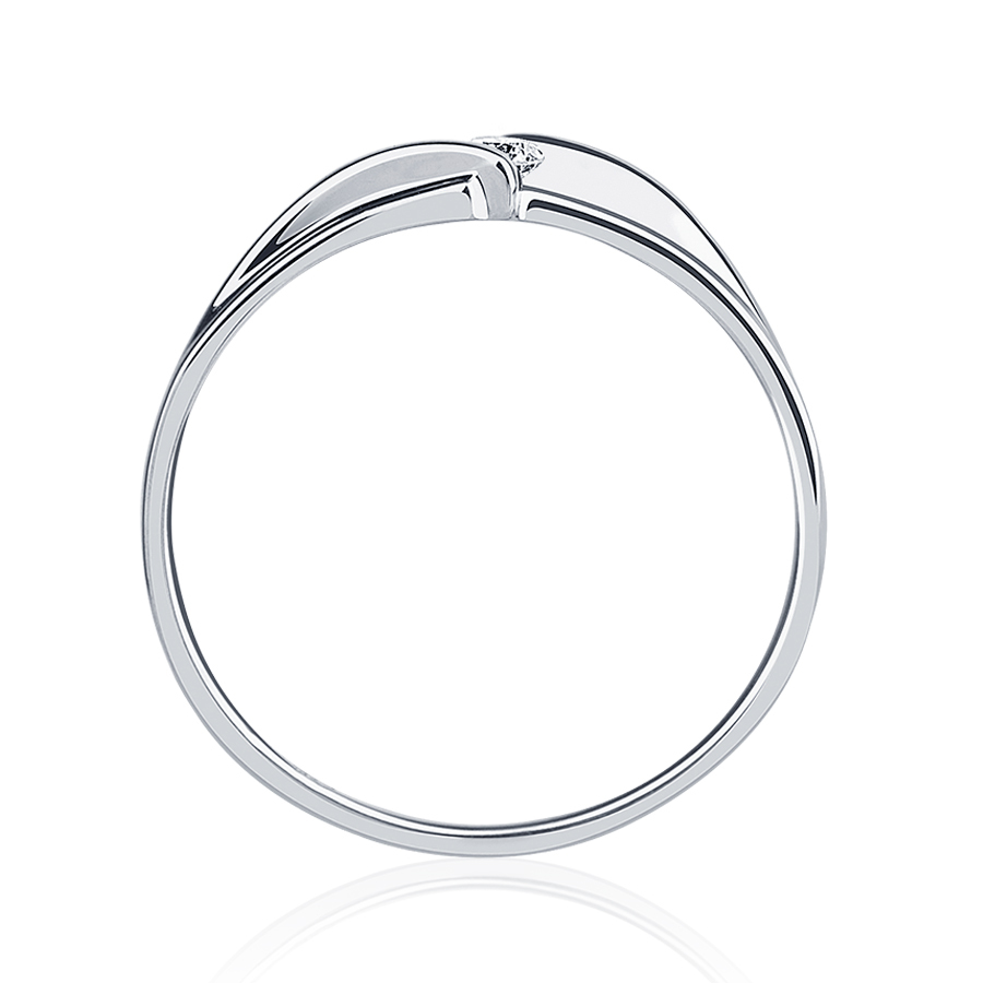 Необычное помолвочное кольцо из платины с бриллиантом ПК-225-01 PlatinumLab фото 4