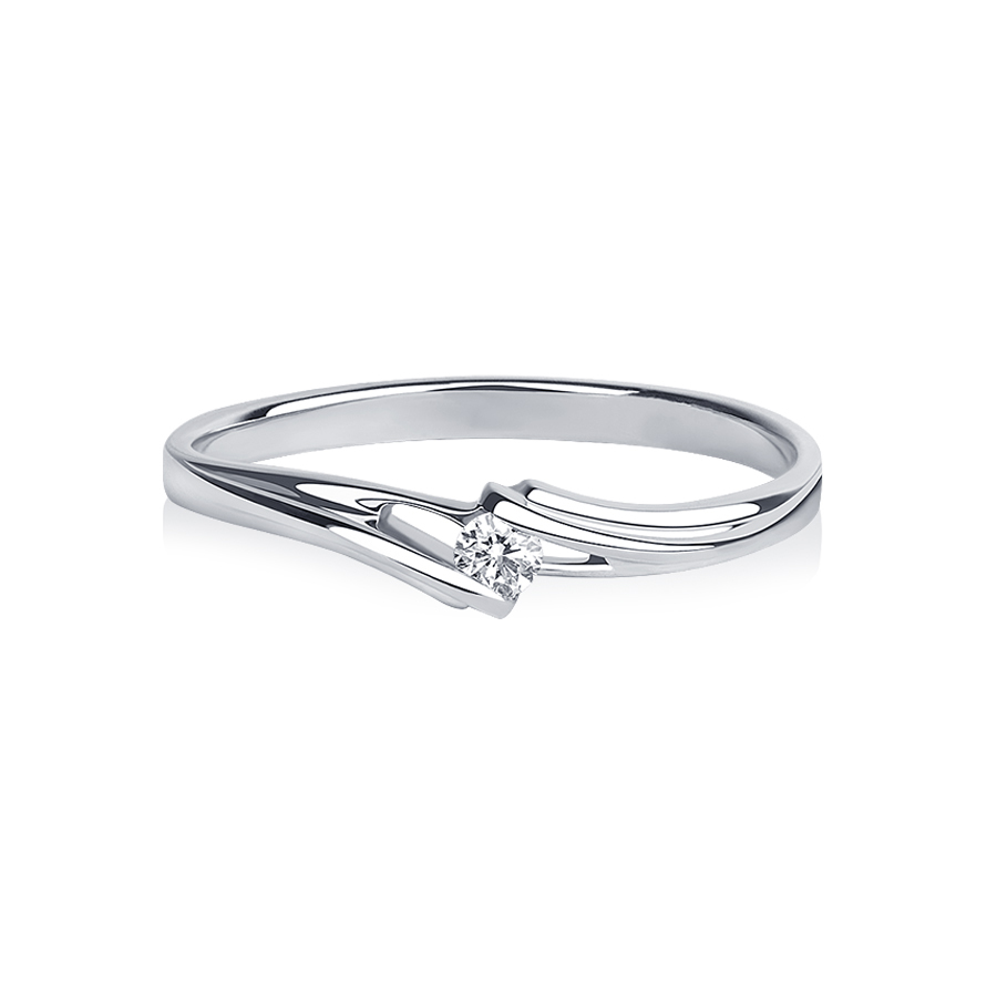 Помолвочное кольцо с 1 бриллиантом из платины ПК-225-01 Платинум Лаб фото 2