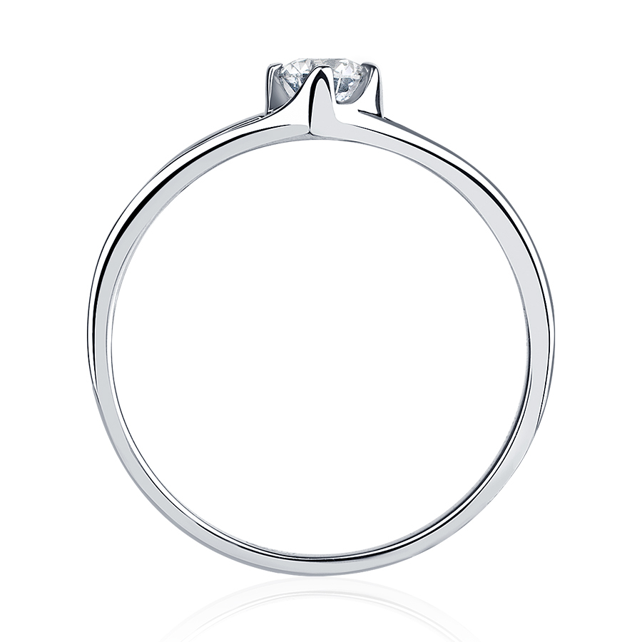 Помолвочное кольцо с 1 бриллиантом из платины ПК-229-01 Платиновая Лаборатория фото 3