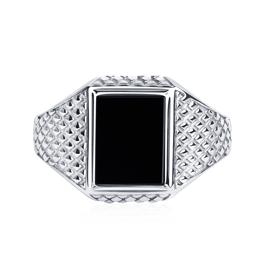Перстень мужской из платины с ониксом черным природным ПК-240-01 PlatinumLab фото 2