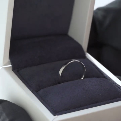 Обручальное кольцо из платины с бриллиантом ПК-113-01 Platinum Lab видео 1